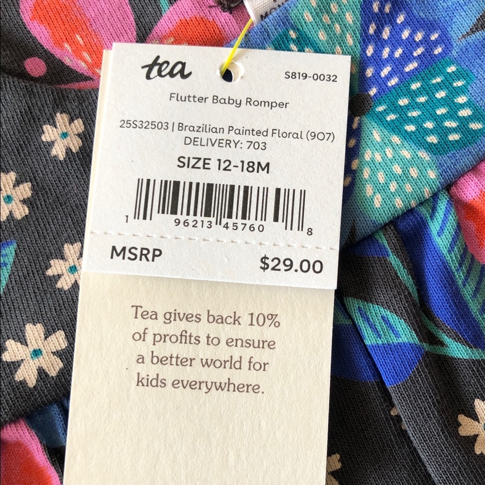Tea Collection Multicolor Floral Romper - Picture 2 of 6
